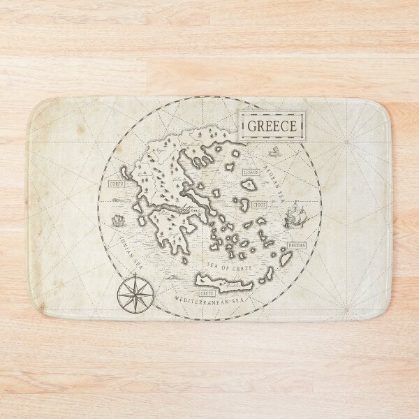 Item preview, Vintage Map Greece designed and sold by Motivburg.