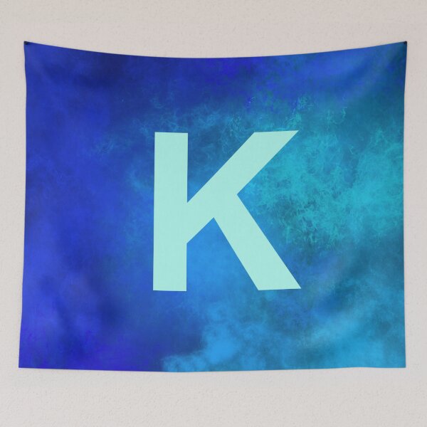 Item preview, Cosmic Fire Blue Alphabet K designed and sold by geoceltic.