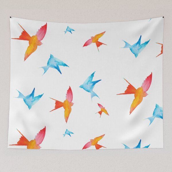 Item preview, martlets birds red and blue batter  designed and sold by Rudni.