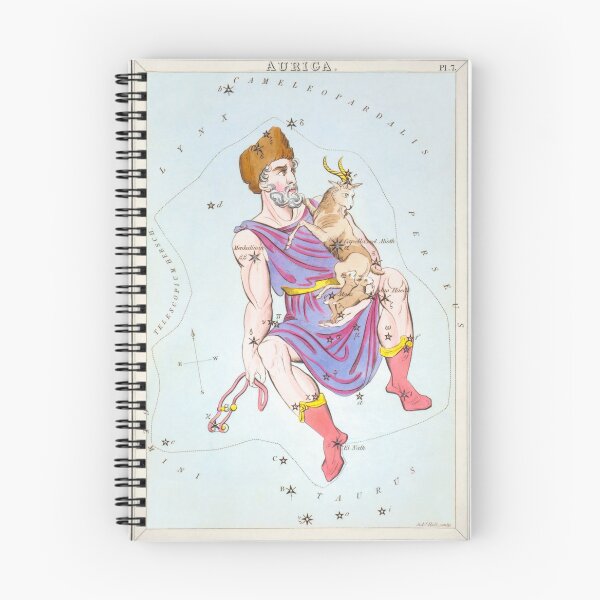 Item preview, Antique Auriga Constellation Map designed and sold by VintageArchive.