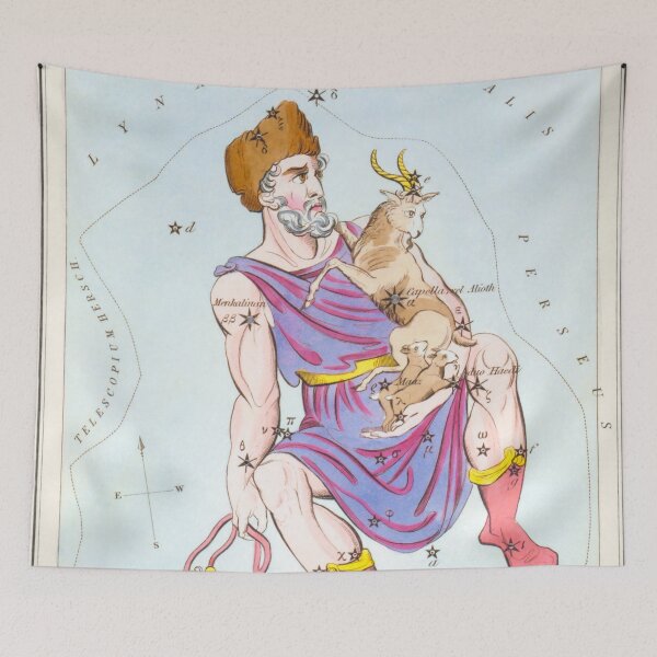 Item preview, Antique Auriga Constellation Map designed and sold by VintageArchive.