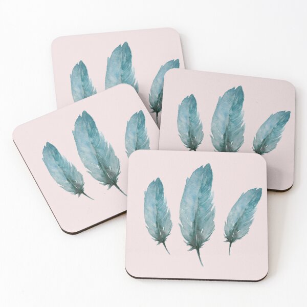 Item preview, blue feathers with pink background designed and sold by NaturaFotos.