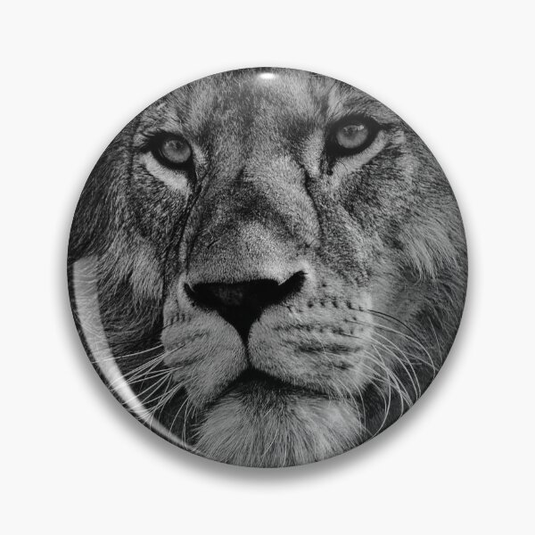 Item preview, King of the Jungle Lion Face Leo Zodiac Black and White Op Art designed and sold by hyproinc.