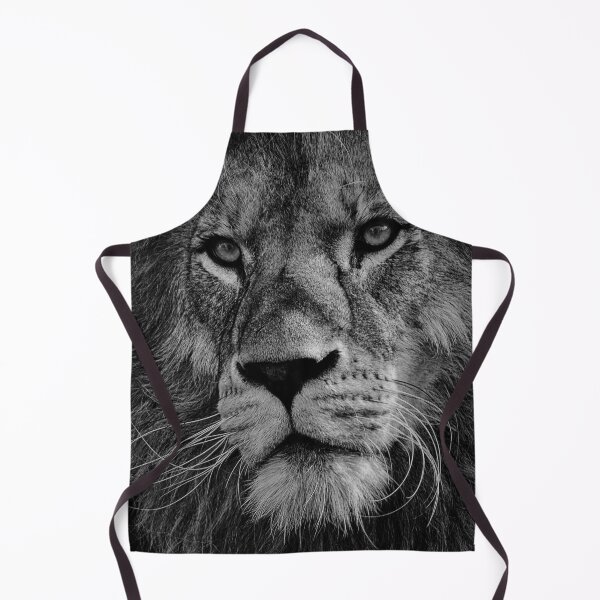 Item preview, King of the Jungle Lion Face Leo Zodiac Black and White Op Art designed and sold by hyproinc.