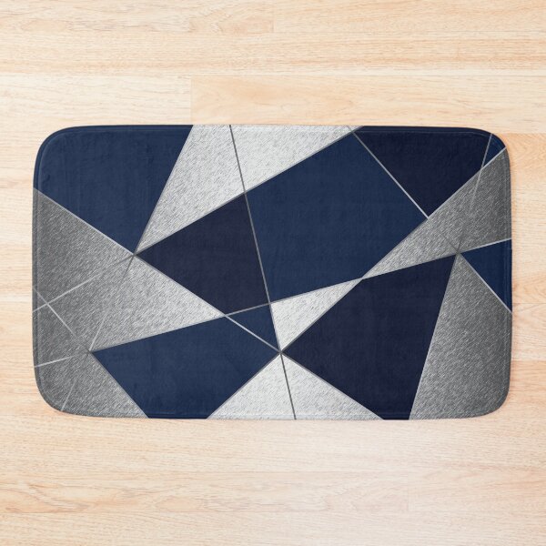Item preview, Silver and blue abstract line geometric pattern designed and sold by CynthiaGraphics.