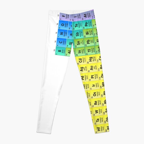 Detailed Periodic Table of the Elements Leggings
