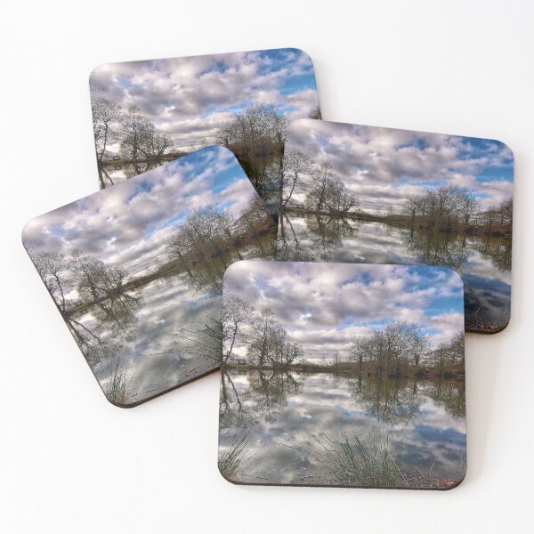 Item preview, Pond on a cloudy January day designed and sold by jacquiphoto.