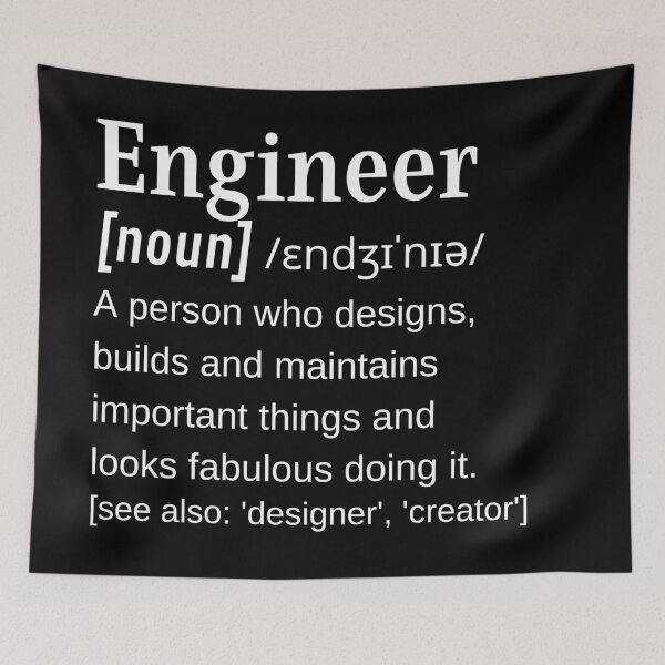 Item preview, Fabulous Looking Engineer, whether Female, Gay or Straight Funny Dictionary Definition  designed and sold by DefinitionX.