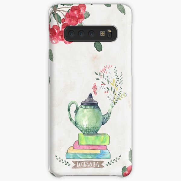 Books & Tea Watercolor Samsung Galaxy Snap Case