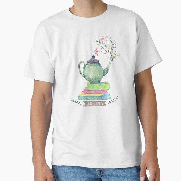 Item preview, Books & Tea Watercolor designed and sold by eviebookish.