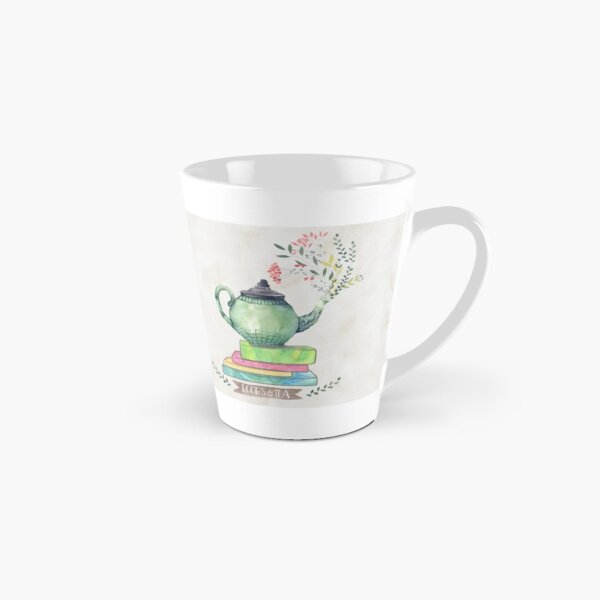 Item preview, Books & Tea Watercolor designed and sold by eviebookish.