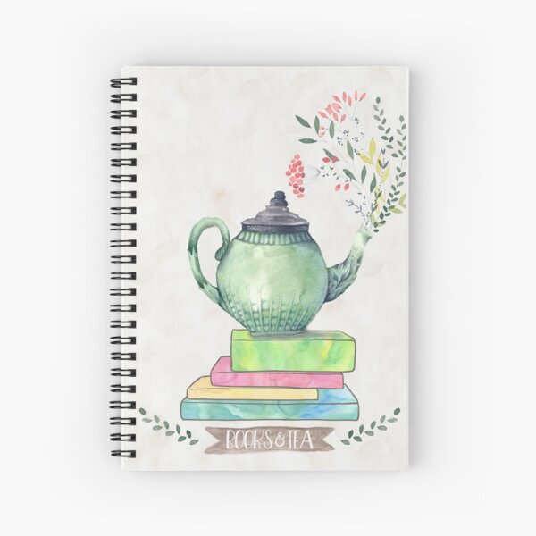 Item preview, Books & Tea Watercolor designed and sold by eviebookish.