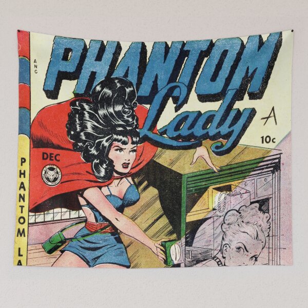 Item preview, Retro Phantom Lady Comic Book Cover | Vintage Female Superhero designed and sold by SLAG-Creative.