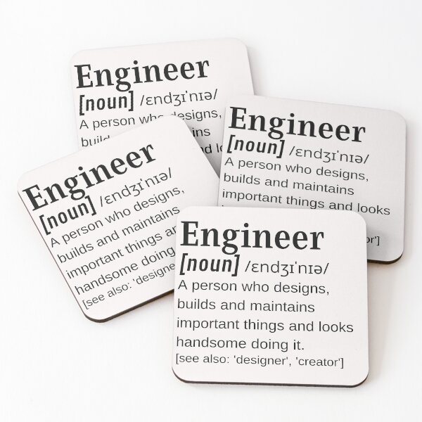 Item preview, Engineer Male Handsome Man Dictionary Definition Engineering Design designed and sold by DefinitionX.