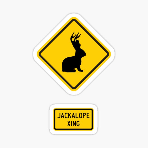 Jackalope Xing Sticker