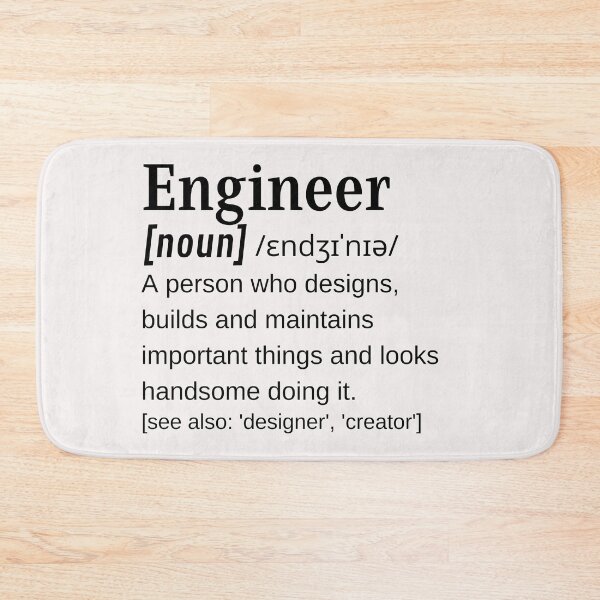Item preview, Engineer Male Handsome Man Dictionary Definition Engineering Design designed and sold by DefinitionX.