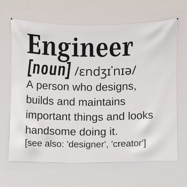 Item preview, Engineer Male Handsome Man Dictionary Definition Engineering Design designed and sold by DefinitionX.