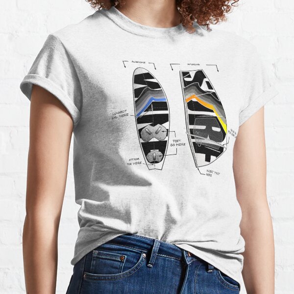 Wind Surf Gear Board Sail Cool Design Classic T-Shirt