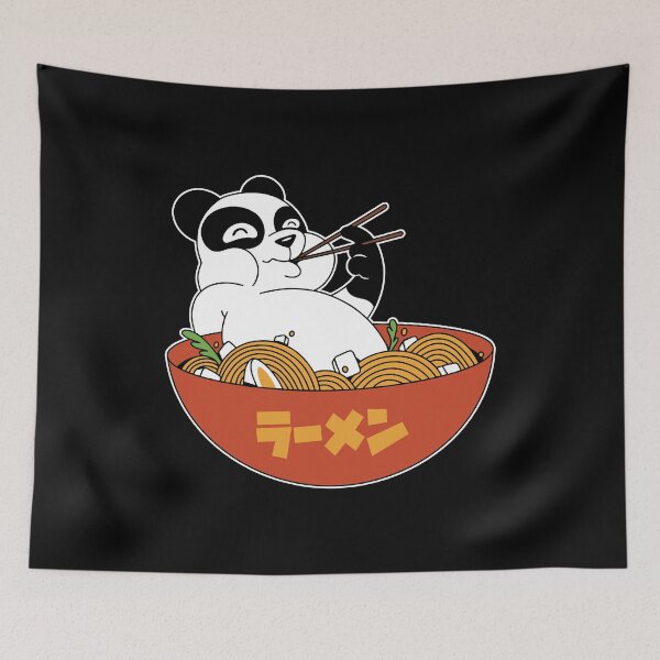 Item preview, Panda In Ramen Bowl Eating Ramen designed and sold by OnepixArt.