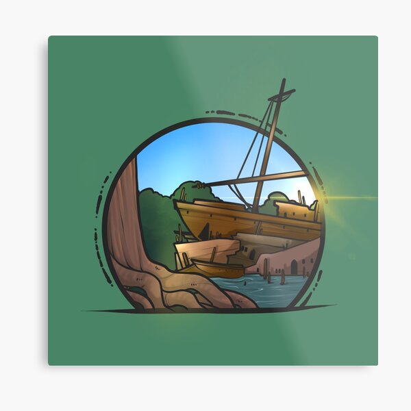 Coravell - The Floating City Metal Print