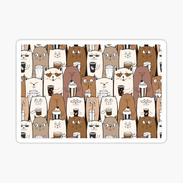 Item preview, Cats and Coffee designed and sold by Erika Kaisersot.