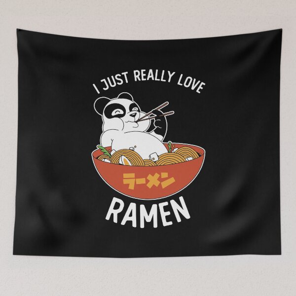 Item preview, I Just Really Love Ramen Panda Eating Ramen designed and sold by OnepixArt.