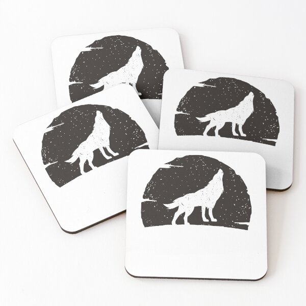 Item preview, wolf animal art vintage sunset designed and sold by alaechamlal.