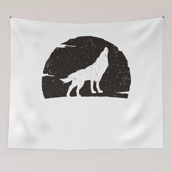 Item preview, wolf animal art vintage sunset designed and sold by alaechamlal.