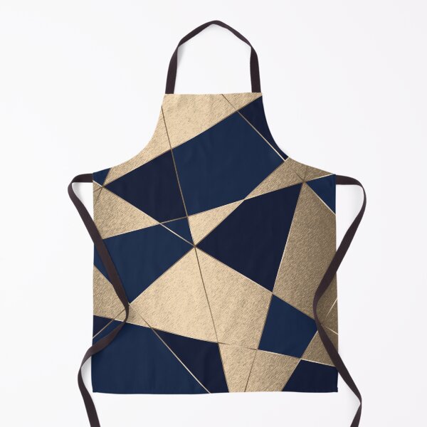 Item preview, Gold and blue abstract line geometric pattern designed and sold by CynthiaGraphics.