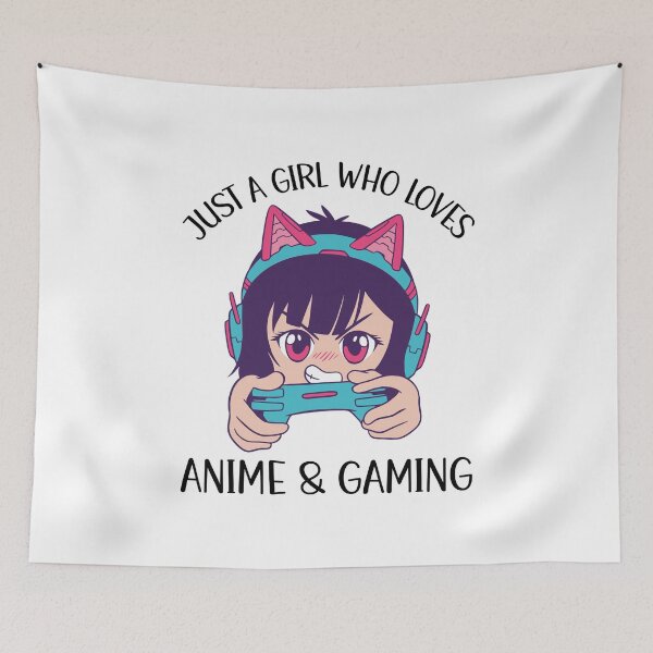 Item preview, Just A Girl Who Loves Anime And Gaming designed and sold by OnepixArt.