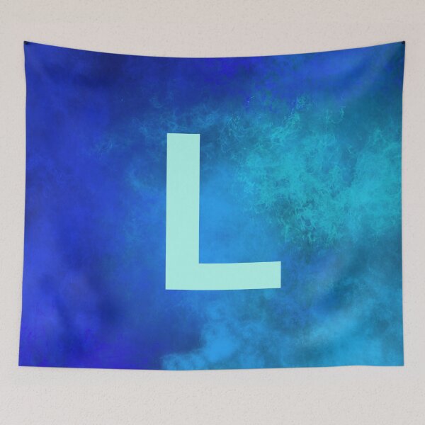 Item preview, Cosmic Fire Blue Alphabet L designed and sold by geoceltic.