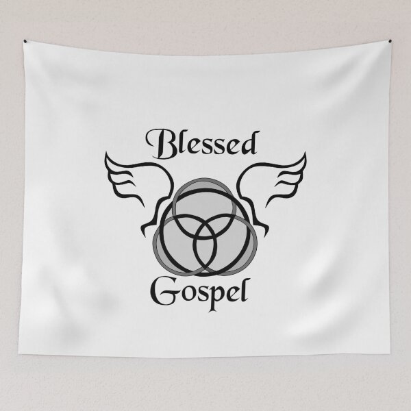 Item preview, Blessed Trinity Knot Angel Wings Gospel Line Art designed and sold by grounds.
