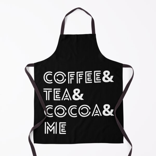 Item preview, Coffee Tea Cocoa and Me Funny Coffee Phrase White Letters Black Background designed and sold by BrokenUnicorn.