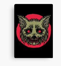 Evil Dirty Zombie Cat Canvas Print