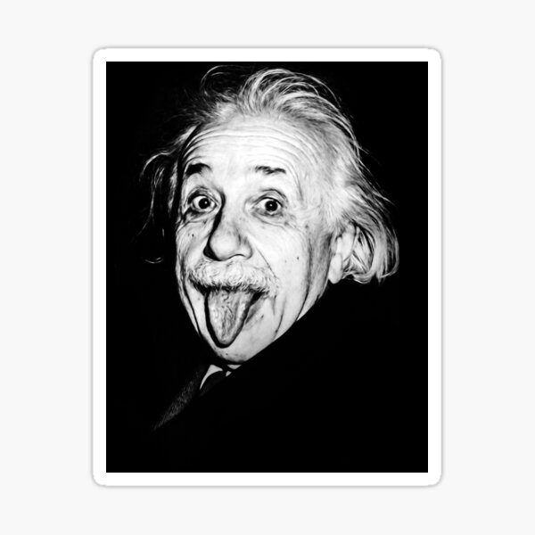 Albert Einstein Tongue Sticker