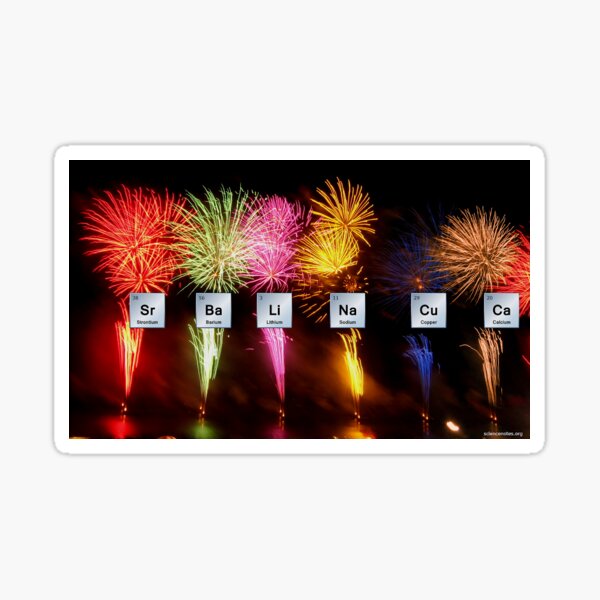 Firework Colors Chemistry - Elements Sticker