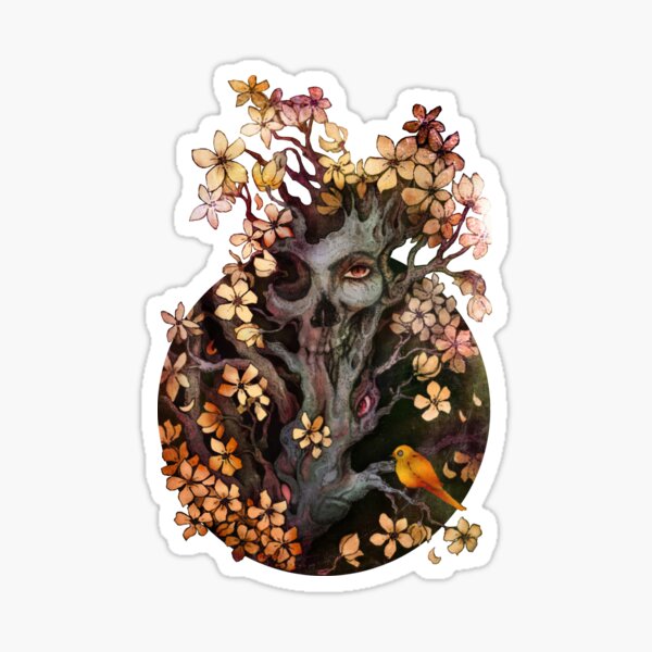 Orange Bird Sticker