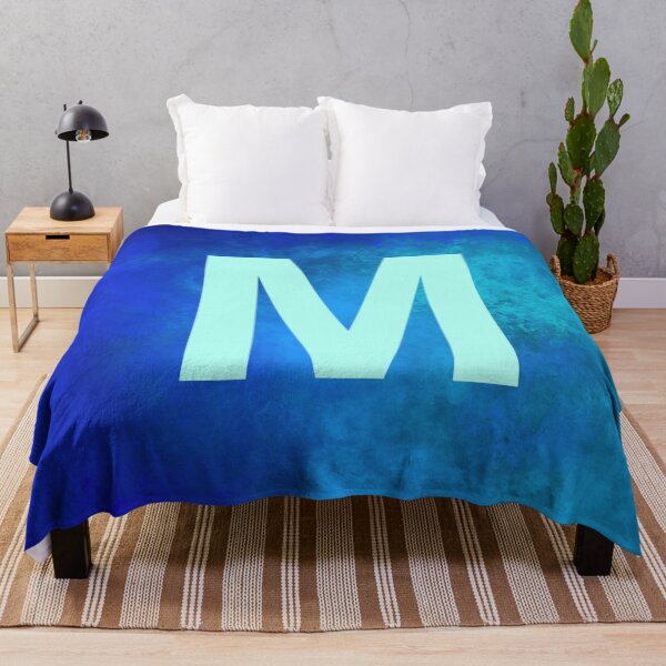 Item preview, Cosmic Fire Blue Alphabet M designed and sold by geoceltic.