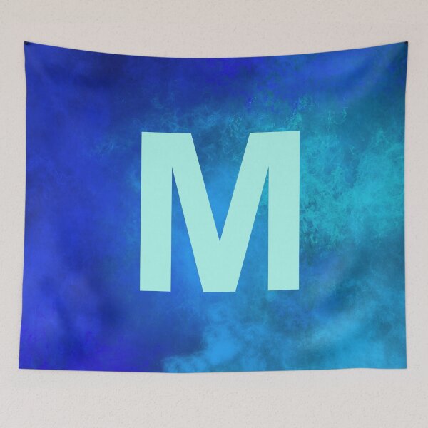 Item preview, Cosmic Fire Blue Alphabet M designed and sold by geoceltic.