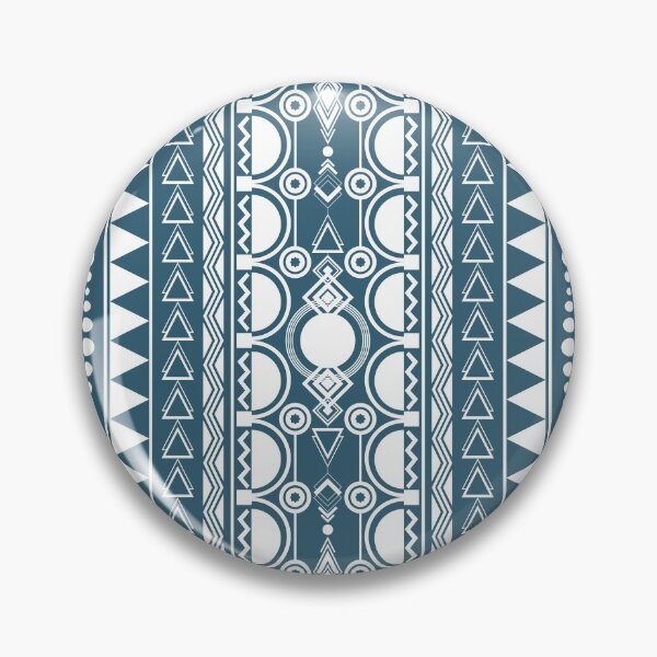 Item preview, Bohemian ornament 30122020 white on blue designed and sold by pASob-dESIGN.