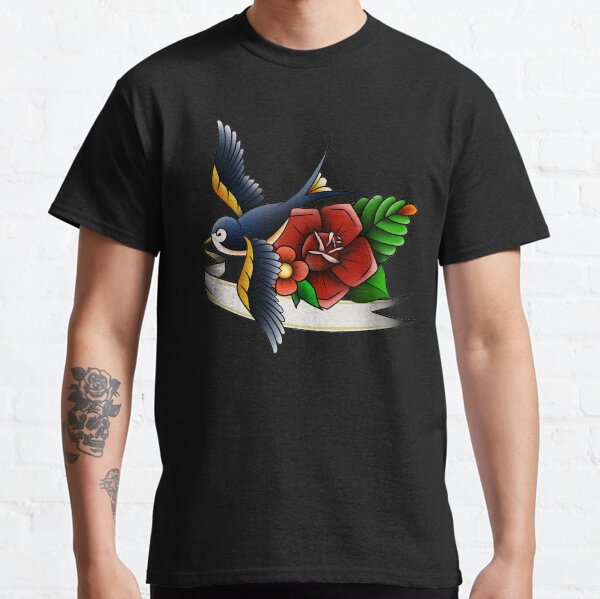 Para hombre Raglán Camiseta De Manga Larga Tradicional Marino Tiger Tatuaje Vintage Rockabilly