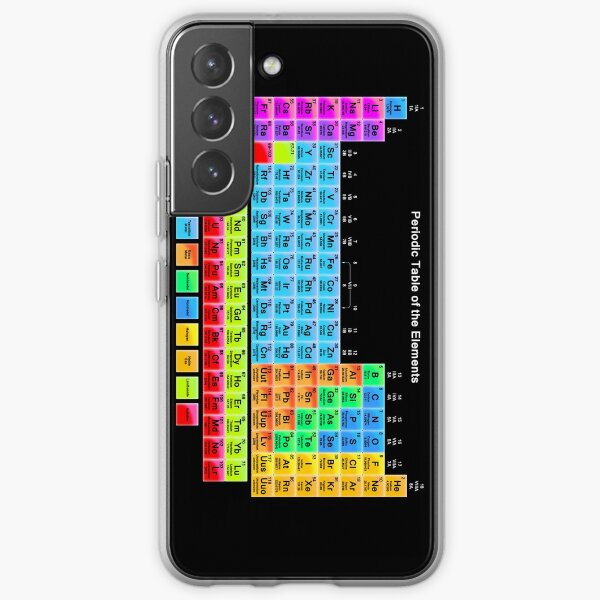 Vibrant Color Periodic Table on Black Samsung Galaxy Soft Case