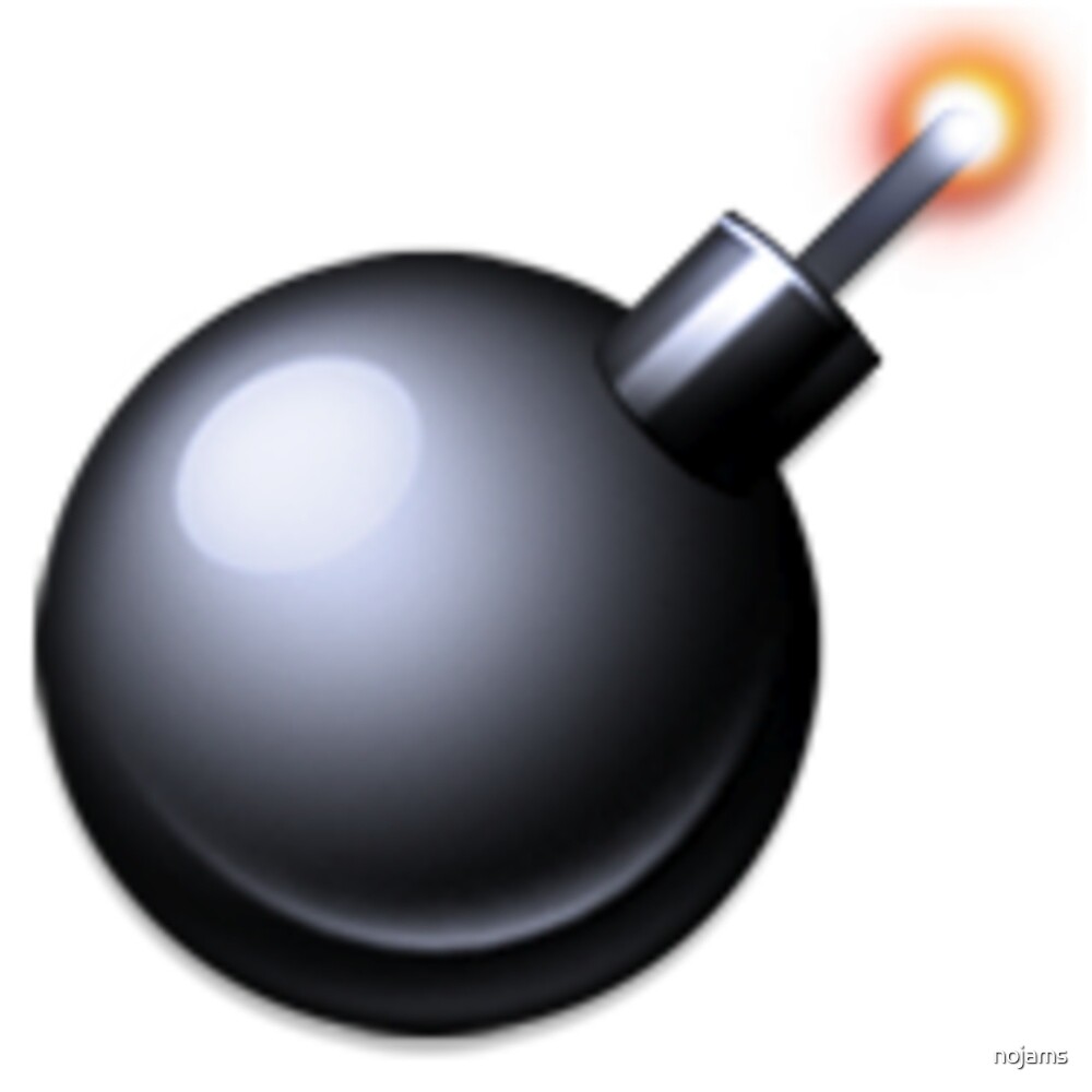 bomb emoji by nojams  redbubble
