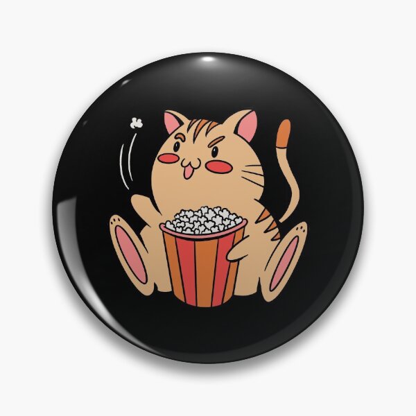 Item preview, Fat Cat Eating Popcorn designed and sold by OnepixArt.