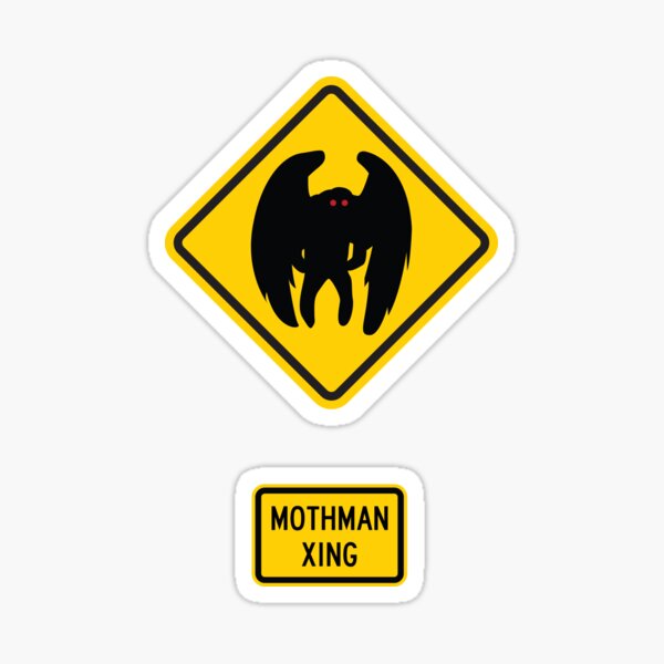 Mothman Xing Sticker