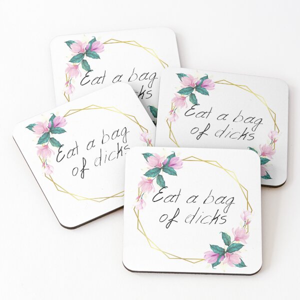 Item preview, Eat a bag of Dicks- pink flower design designed and sold by MargheritaLidia.