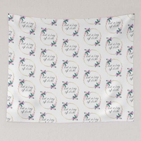 Item preview, Eat a bag of Dicks- pink flower design designed and sold by MargheritaLidia.