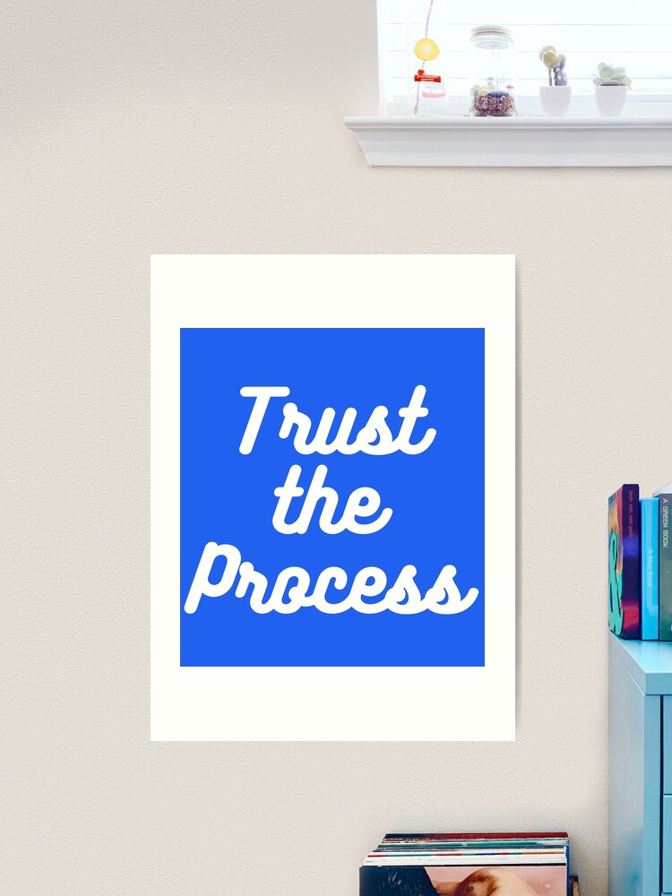 Trust The Process - Black Bold Text on Transparent Background | Poster