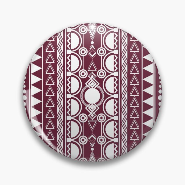 Item preview, Bohemian ornament 30122020 white on dark red designed and sold by pASob-dESIGN.