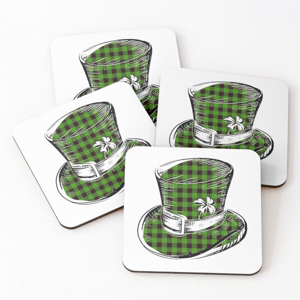 Item preview, Irish Lucky Clover Leprechaun Hat in Green Plaid designed and sold by gillys.